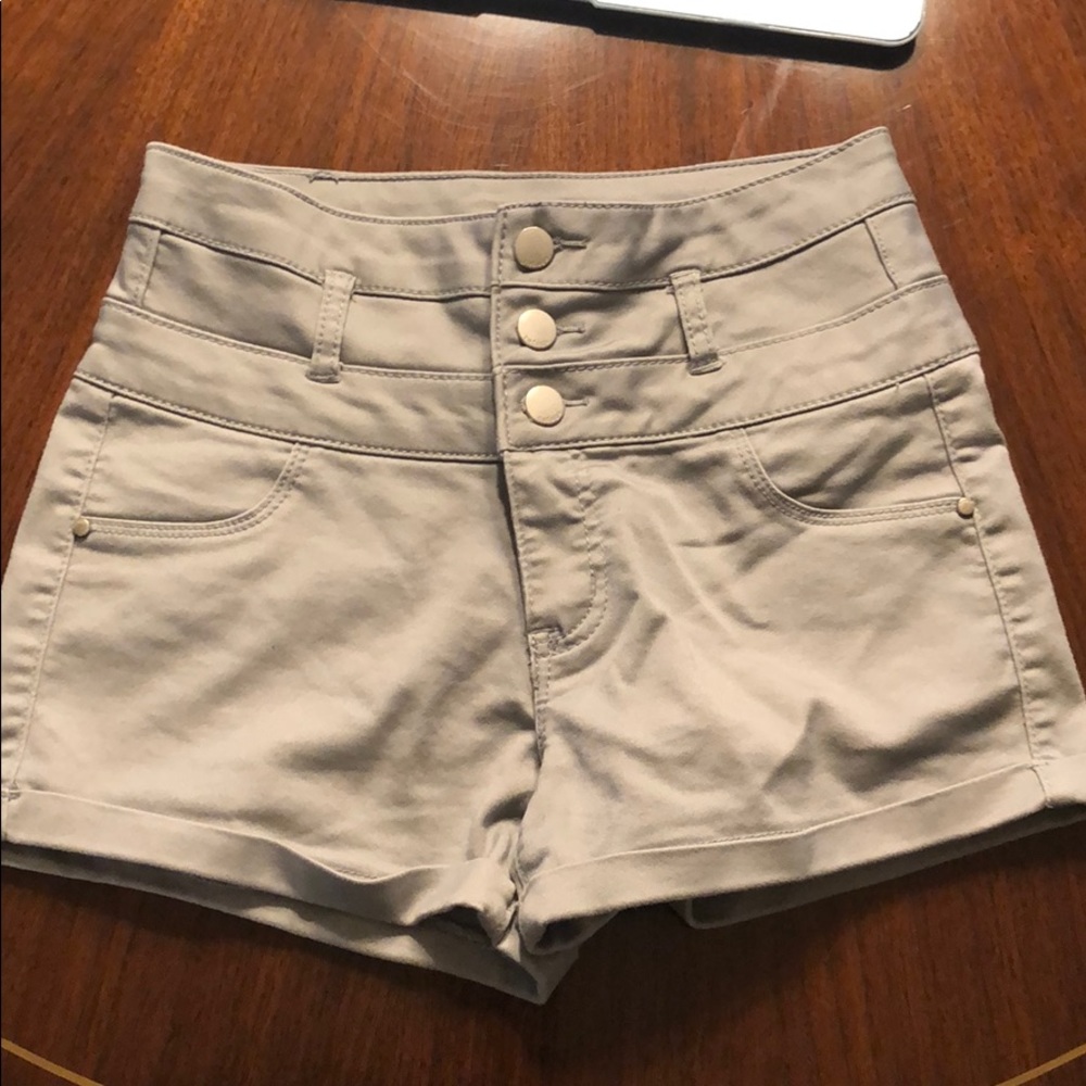 Grey high waisted shorts